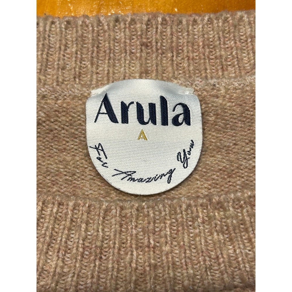 Arula Colorblock Landscape Knit Sweater Boho Southwestern Cottagecore 90s Vtg - Picture 3 of 9